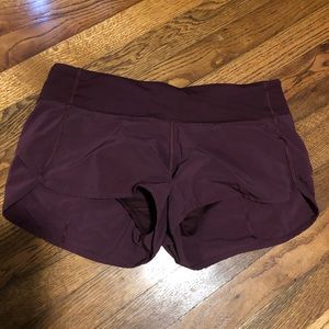 Lululemon speed shorts 4in
